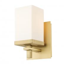  DDDD-BA1 BCB-OP - Maddox BCB 1 Light Bath Vanity in Brushed Champagne Bronze with Opal Glass Shade